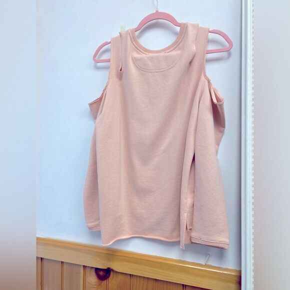 Sanctuary double shoulder cutout top long sleeve‎ sweatshirt sz S - Picture 5 of 6